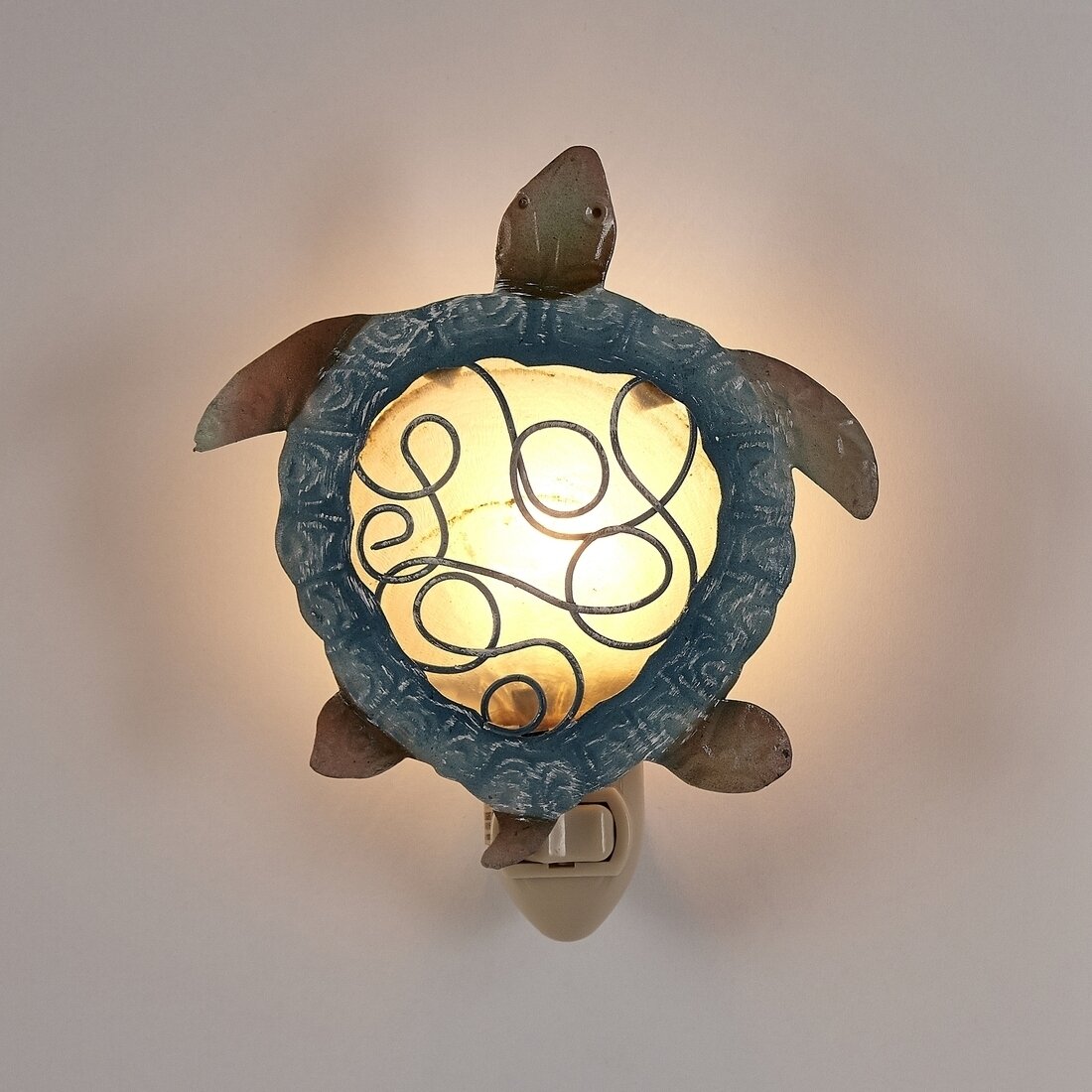 Sea Turtle Tropical Capiz Shell online - Accent Lamp